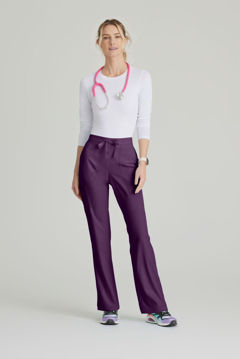 Skechers Reliance 3-Pocket Flat Front Scrub Trousers | Eggplant