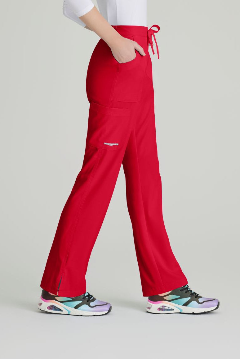 SKECHERS RELIANCE 3-POCKET FLAT FRONT PANTS | RED