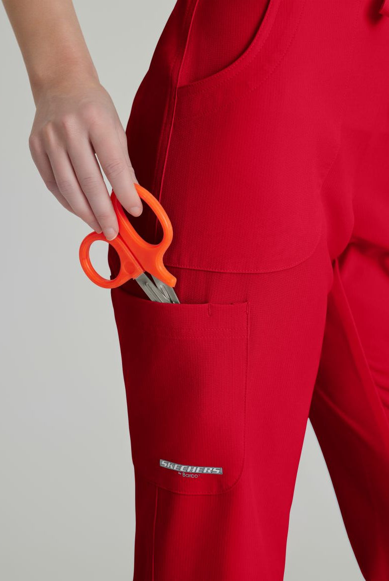 SKECHERS RELIANCE 3-POCKET FLAT FRONT PANTS | RED