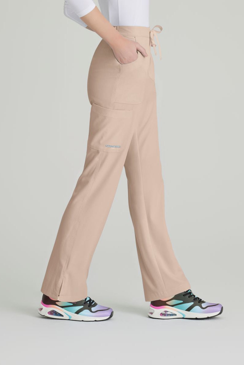 Skechers Reliance 3-Pocket Flat Front Scrub Trousers | New Khaki