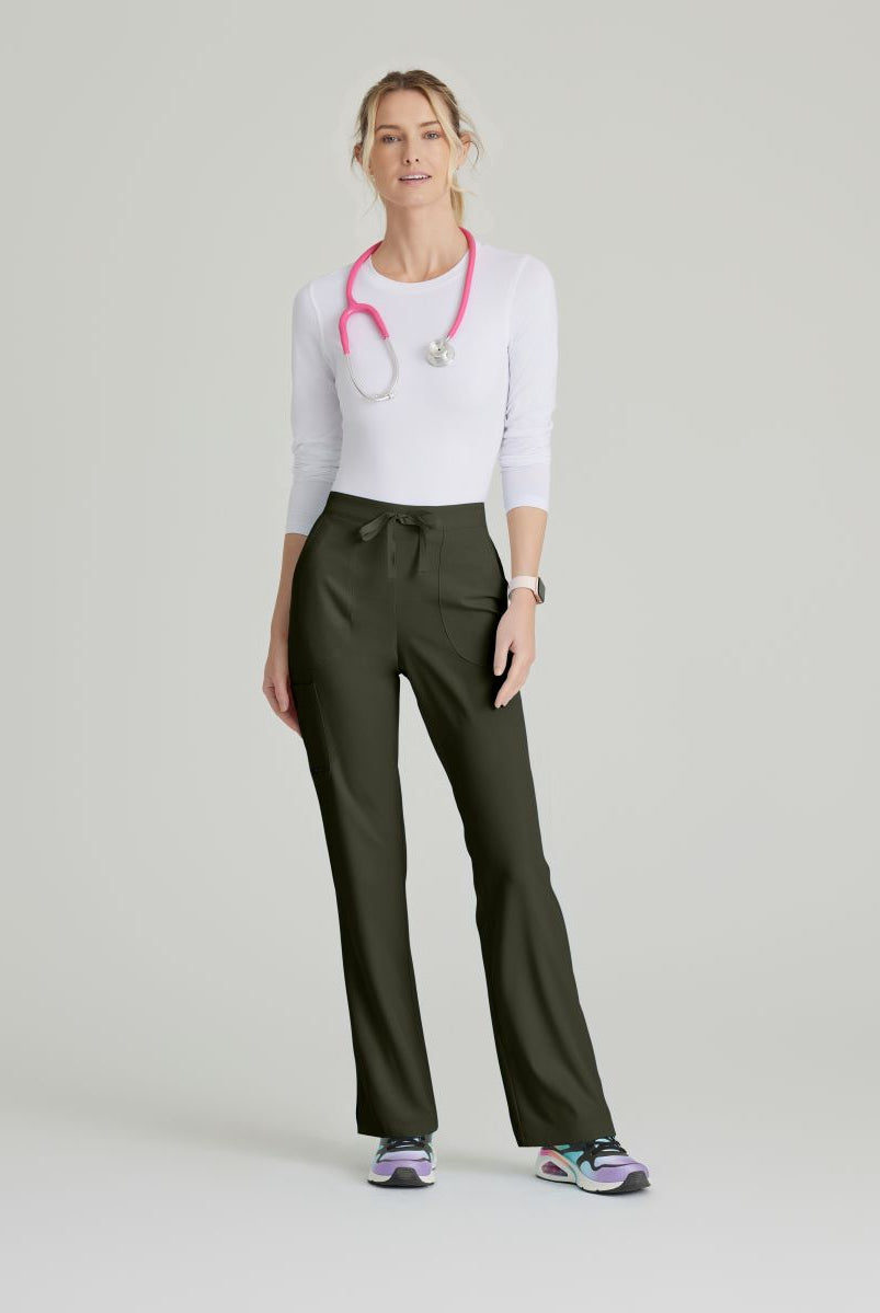 Skechers Reliance 3-Pocket Flat Front Scrub Trousers | Olive