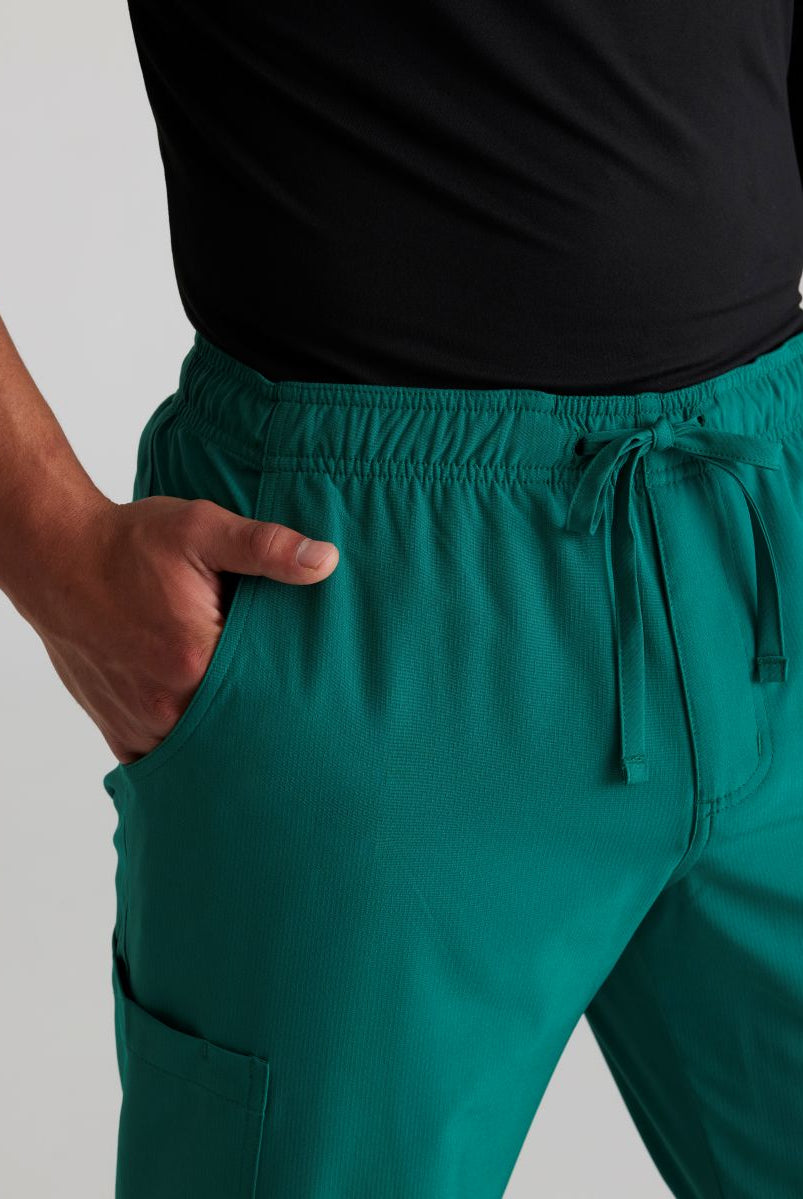 Skecher's Men's Jogger Scrub Pant with Drawstring Elastic Waistband and Cargo Pocket | Hunter Green