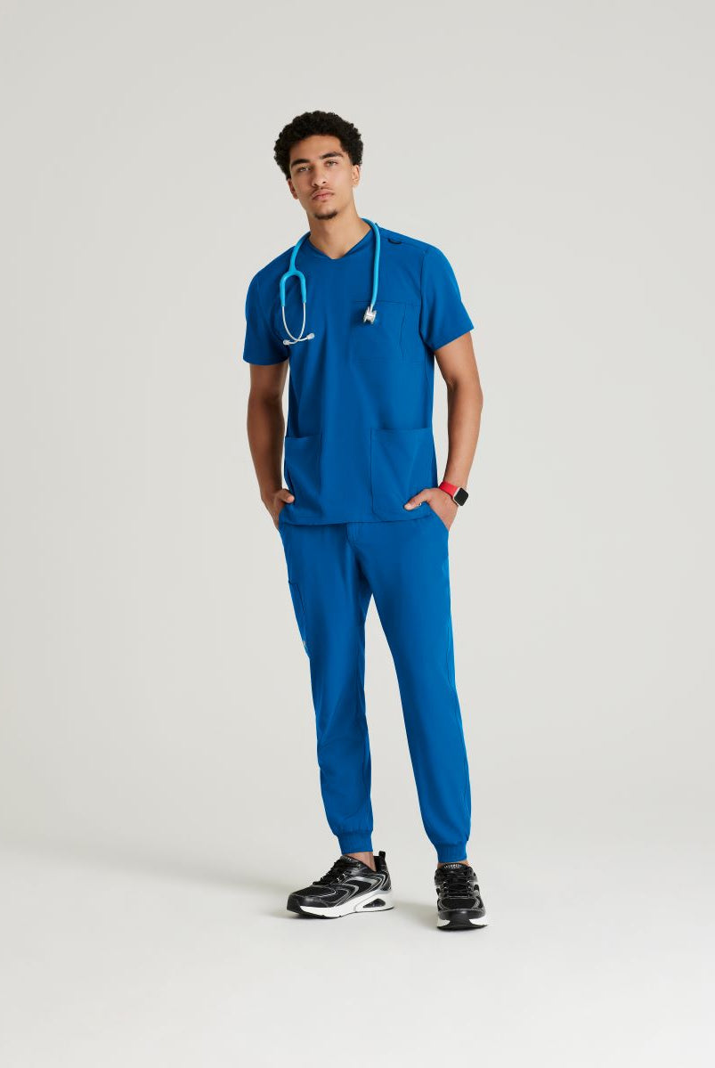 Skecher's Men's Jogger Scrub Pant with Drawstring Elastic Waistband and Cargo Pocket | New Royal