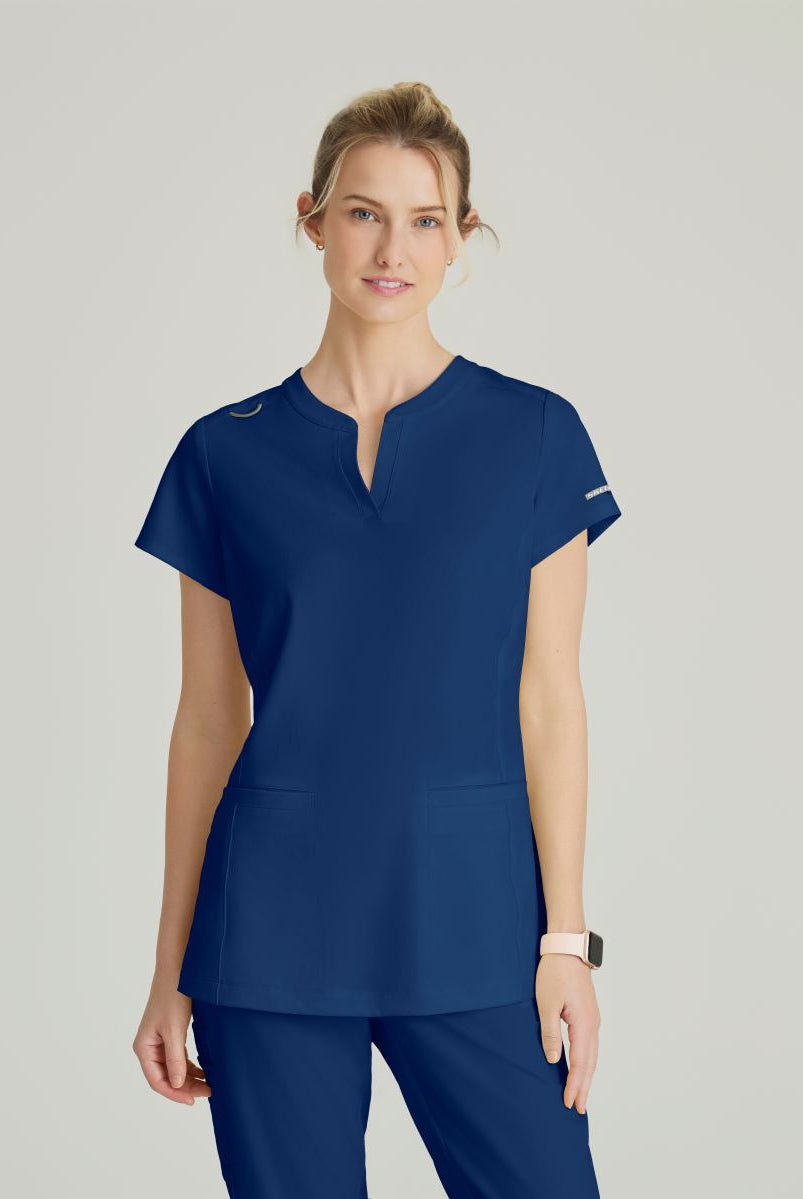 Skechers Women's Coast 2-Pocket Banded Collar Top | NAVY