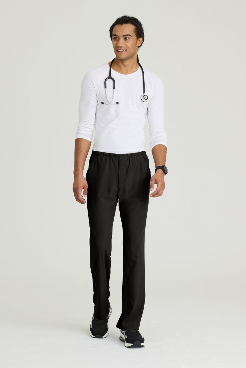 SKECHERS MALE STRUCTURE 4 POCKET ELASTIC WAISTBAND PANT | BLACK
