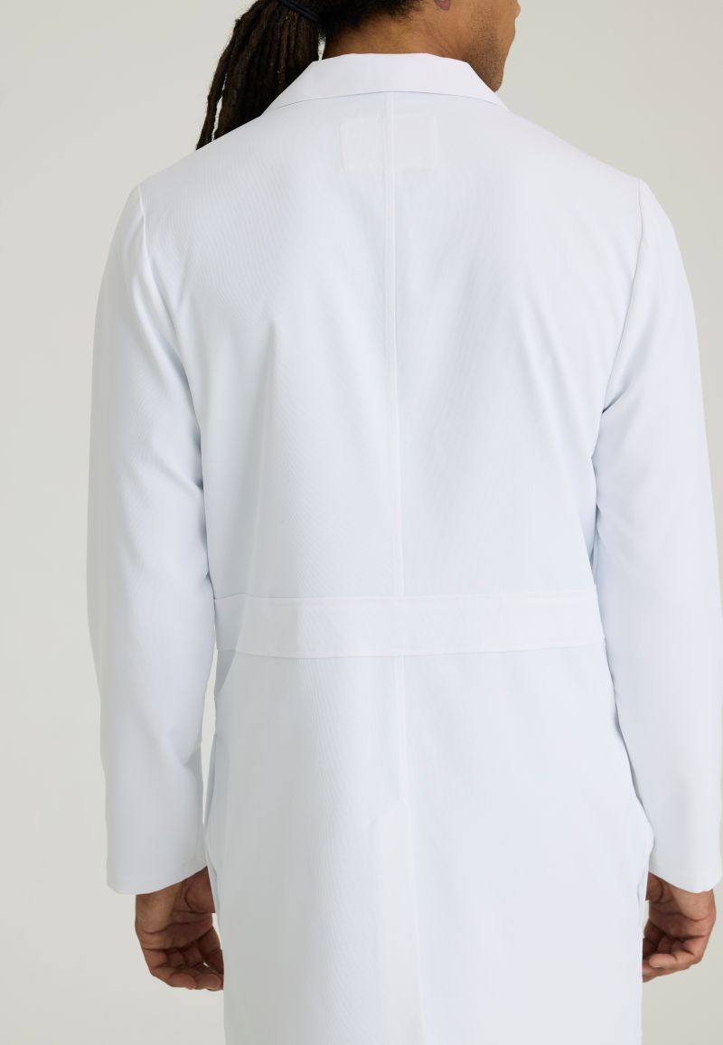 Skechers Men's 3 Pocket 4-Button Lab Coat | WHITE