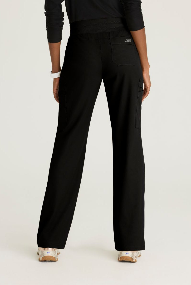 Skechers Explore Women's 5 Pocket Knit Waistband Fit & Flare Pant | BLACK