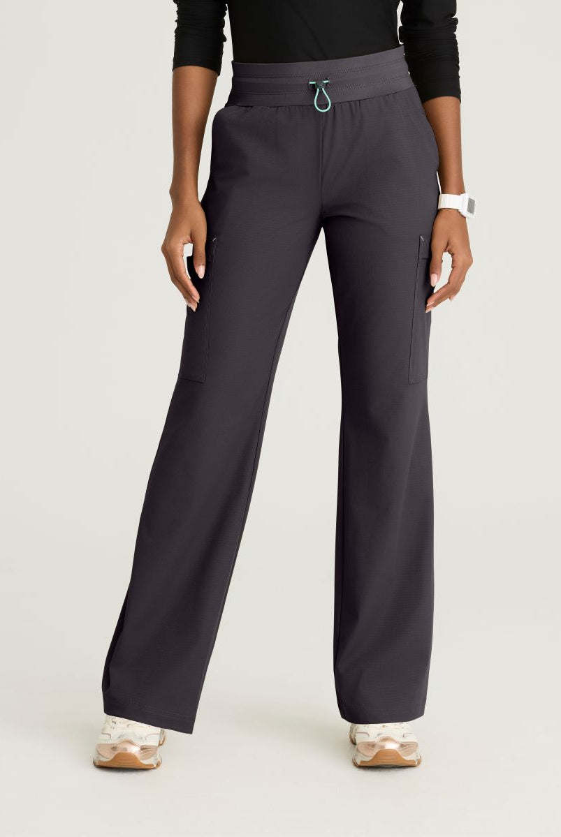 Skechers Explore Women's 5 Pocket Knit Waistband Fit & Flare Pant | Pewter Grey