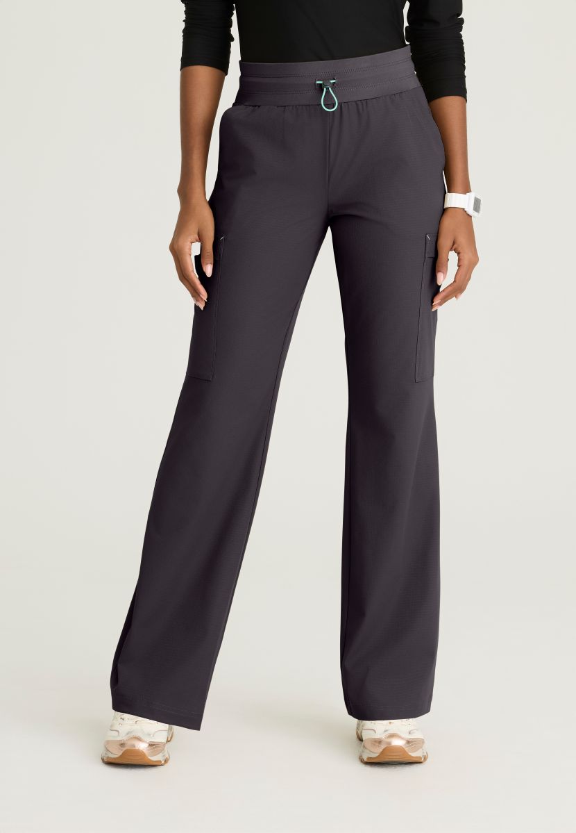 Skechers Explore Women's 5 Pocket Knit Waistband Fit & Flare Pant | Pewter Grey