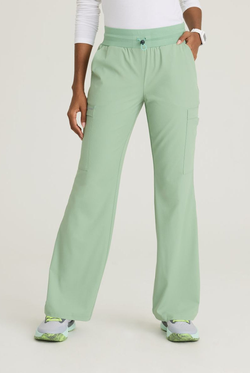 Skechers Explore Women's 5 Pocket Knit Waistband Fit & Flare Pant | Field Green