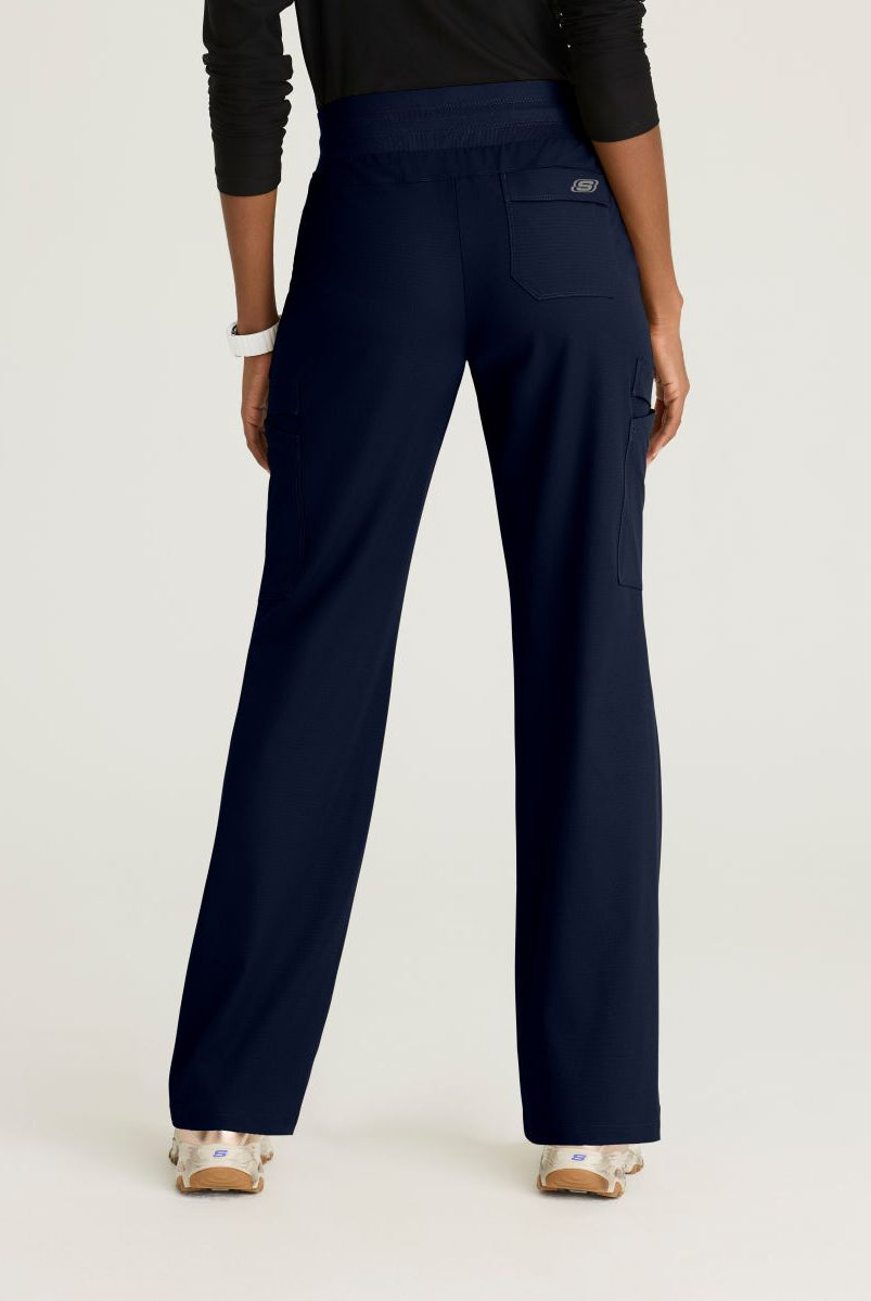 Skechers Explore Women's 5 Pocket Knit Waistband Fit & Flare Pant | NAVY