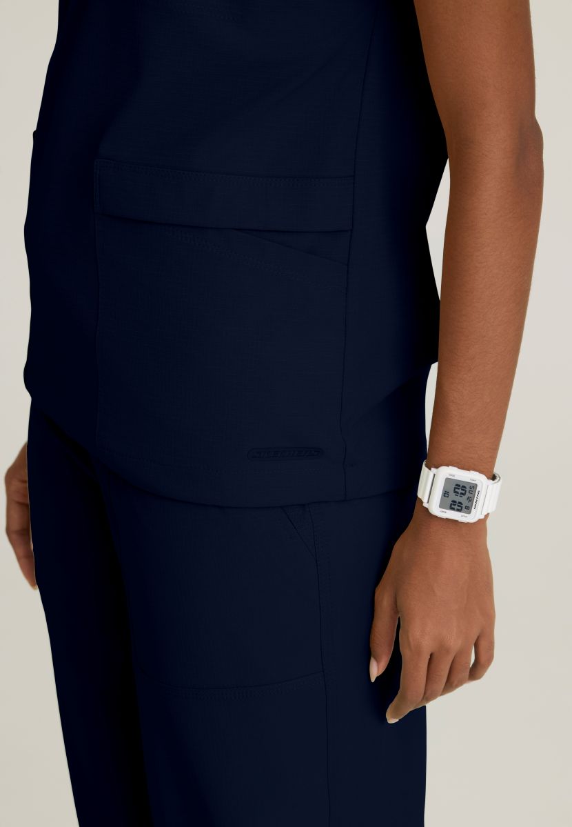 Skechers Charlie Women's 3 Pocket Shirt Collar Dolman Sleeve Top | NAVY