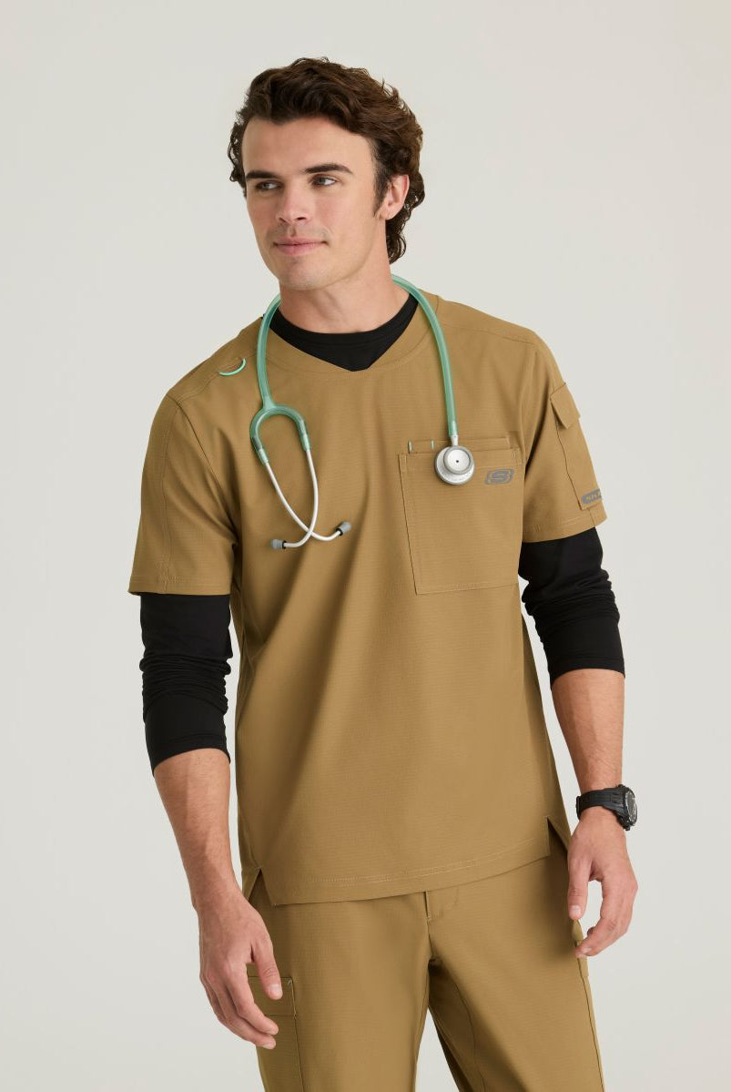 Skechers Station Men's 3 Pocket Round Neck High-Low Hem Top | Duffle