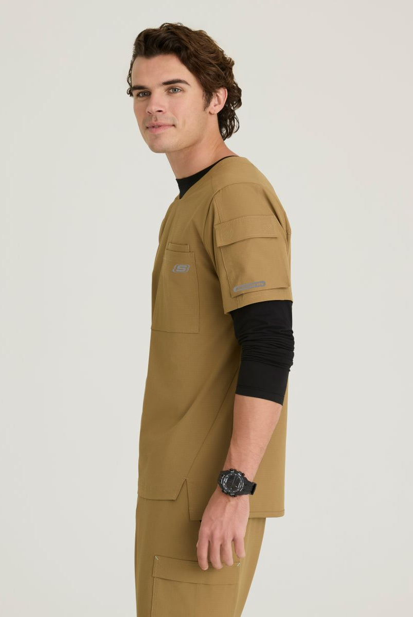 Skechers Station Men's 3 Pocket Round Neck High-Low Hem Top | Duffle