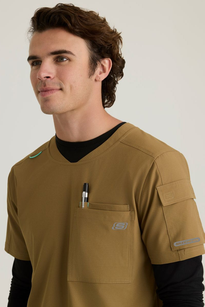 Skechers Station Men's 3 Pocket Round Neck High-Low Hem Top | Duffle