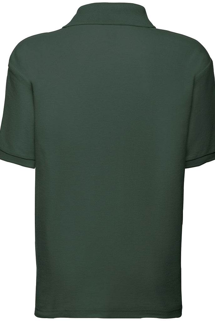 SS11B Fruit of the Loom Kids Poly/Cotton Piqué Polo Shirt | Bottle Green