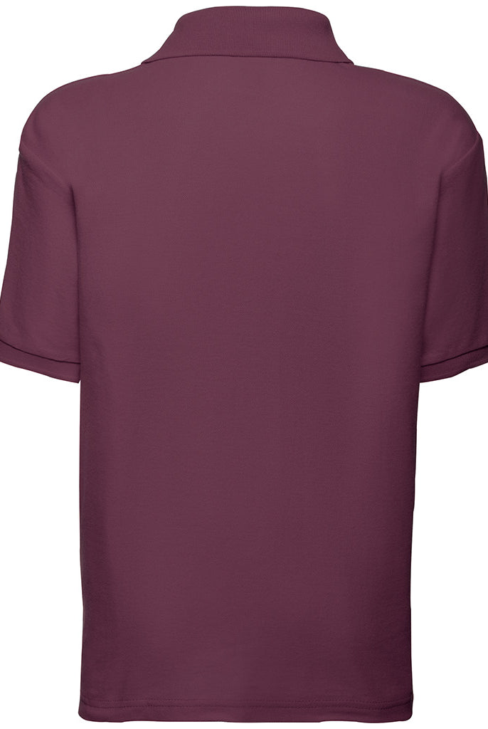 SS11B Fruit of the Loom Kids Poly/Cotton Piqué Polo Shirt | Burgundy