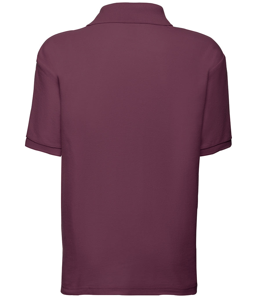 SS11B Fruit of the Loom Kids Poly/Cotton Piqué Polo Shirt | Burgundy