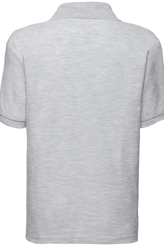 SS11B Fruit of the Loom Kids Poly/Cotton Piqué Polo Shirt | Heather Grey