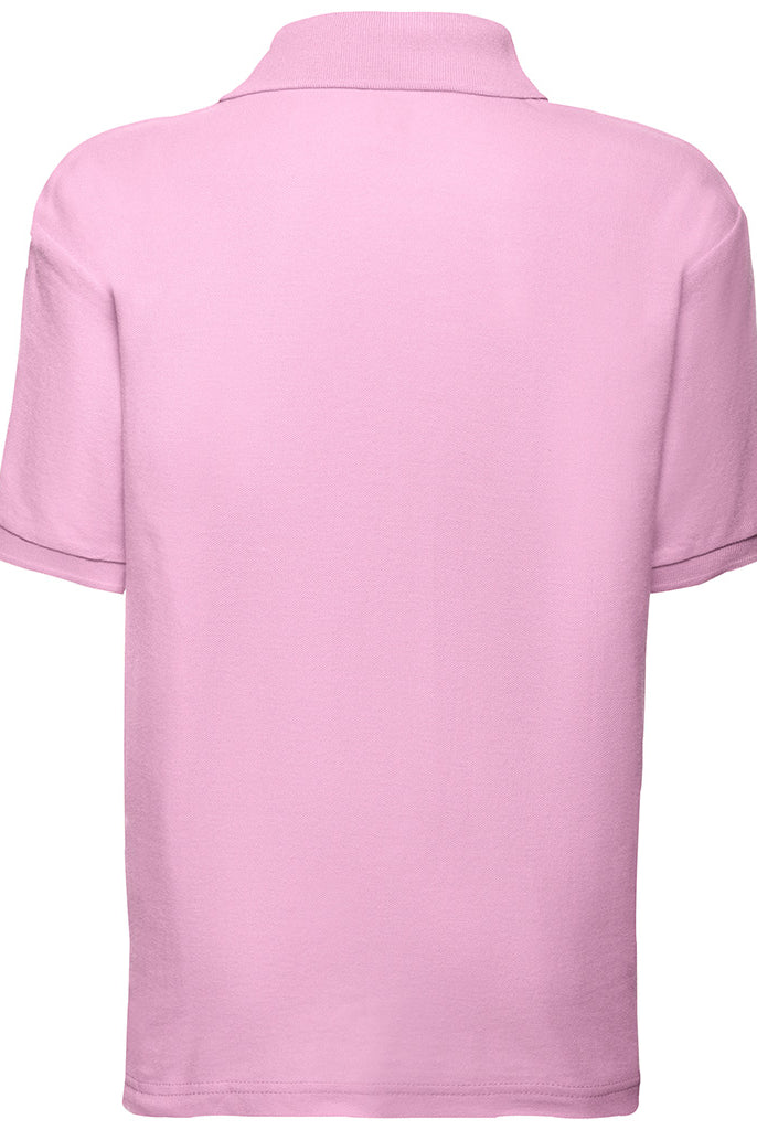 SS11B Fruit of the Loom Kids Poly/Cotton Piqué Polo Shirt | Pink