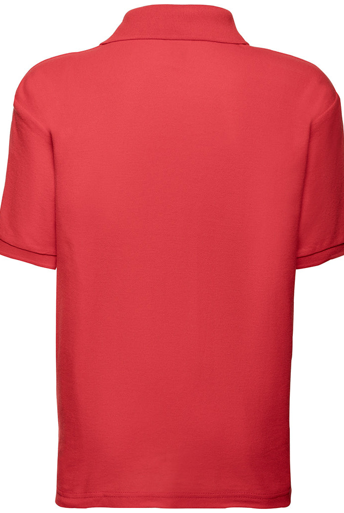 SS11B Fruit of the Loom Kids Poly/Cotton Piqué Polo Shirt | Red