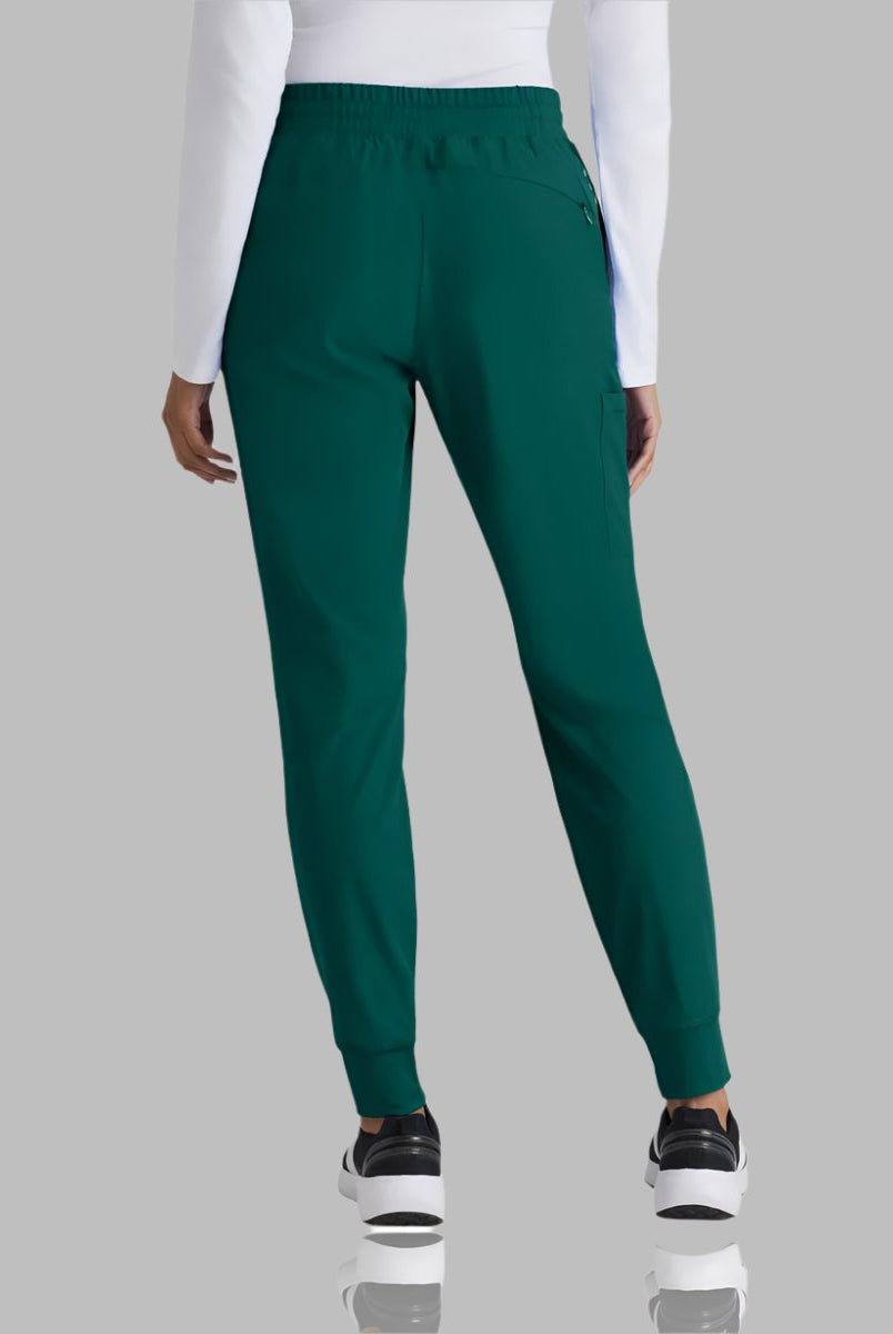 Barco One Drawstring Female Jogger Style Scrub Trousers | Hunter Green