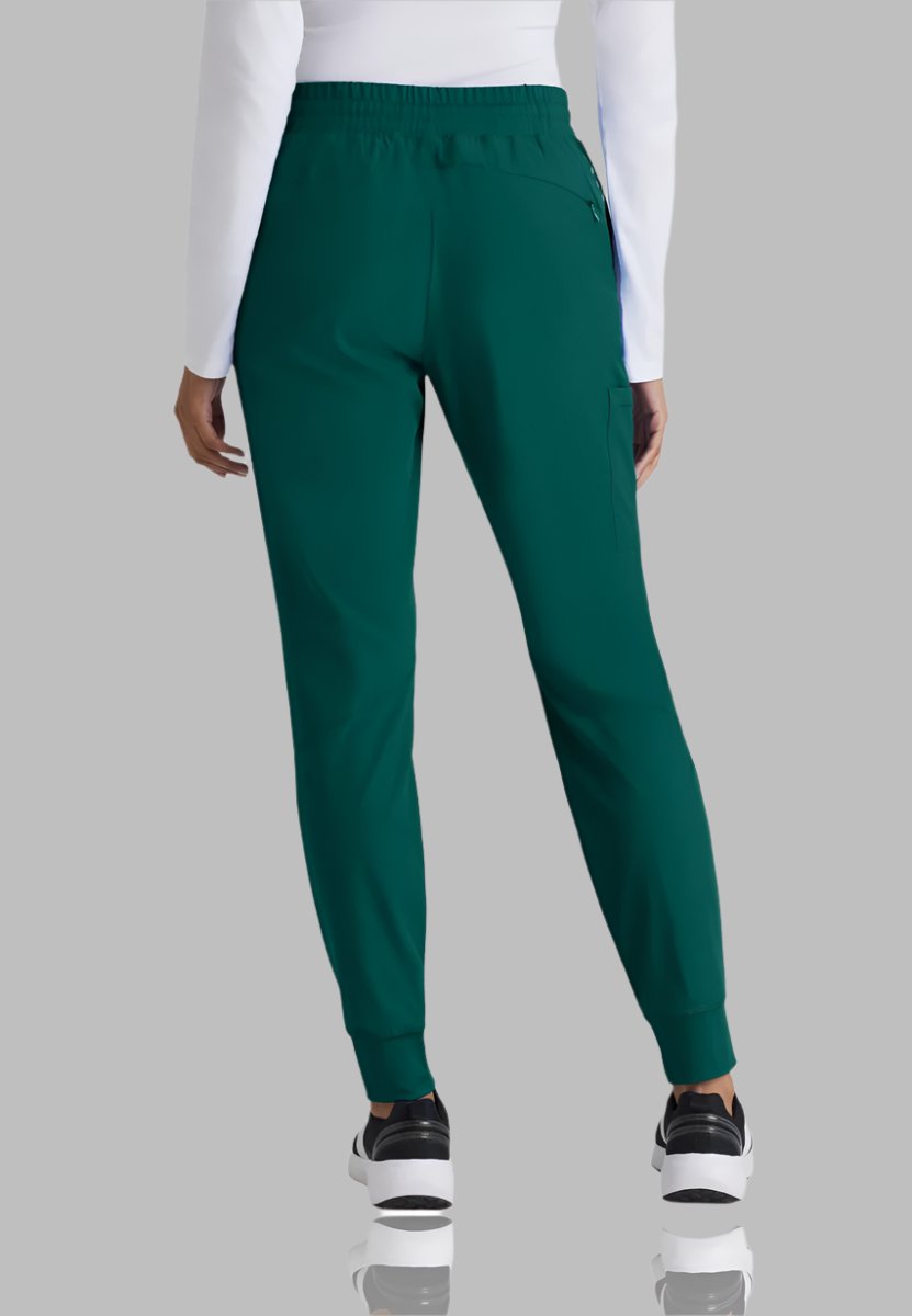 Barco One Drawstring Female Jogger Style Scrub Trousers | Hunter Green