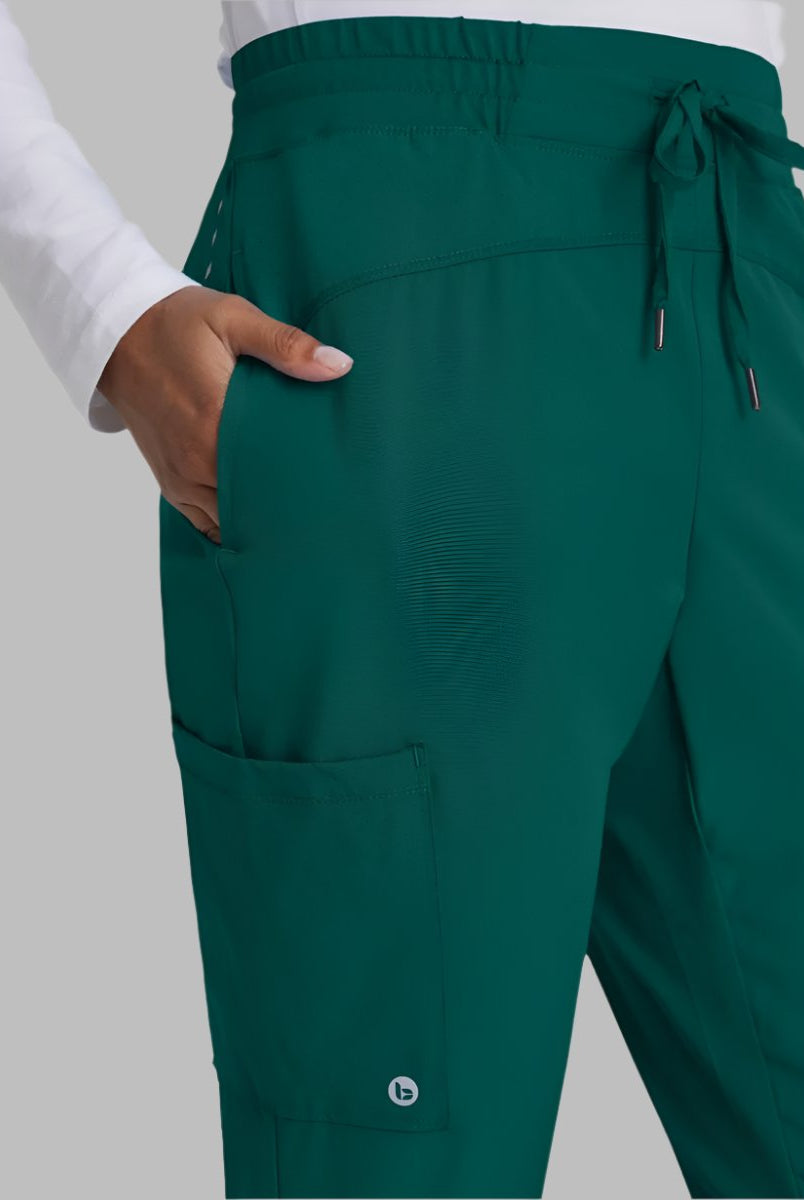 Barco One Drawstring Female Jogger Style Scrub Trousers | Hunter Green