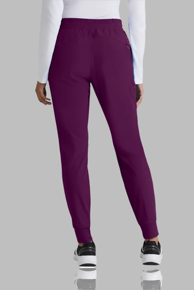 Barco One Drawstring Female Jogger Style Scrub Trousers | Wine