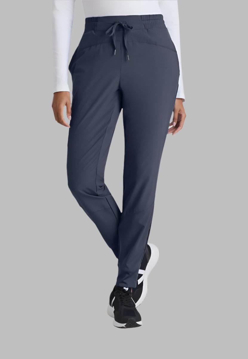 Barco One Drawstring Female Jogger Style Scrub Trousers | Steel