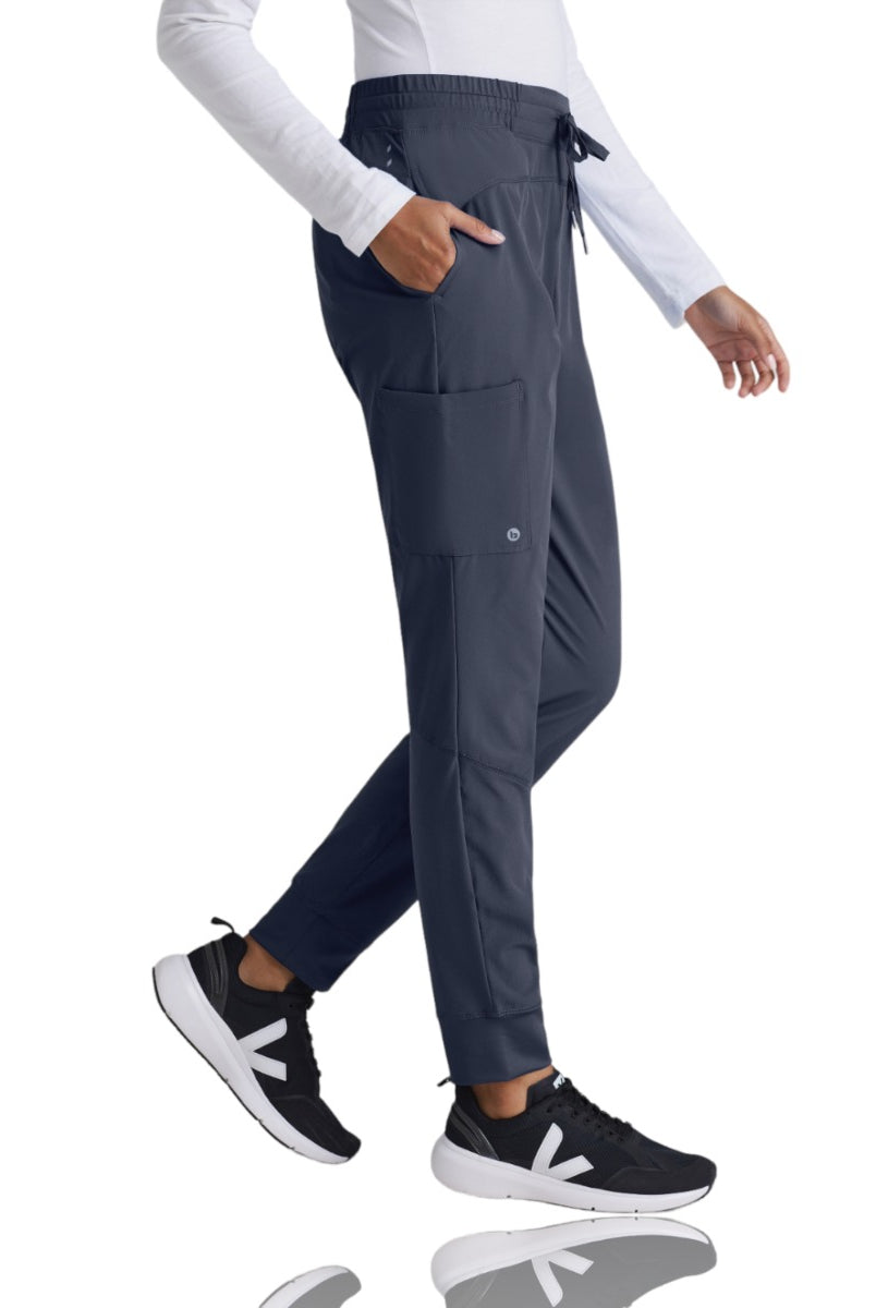 Barco One Drawstring Female Jogger Style Scrub Trousers | Steel