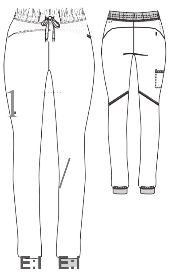 Barco One Drawstring Female Jogger Style Scrub Trousers | MAIN-IMAGE