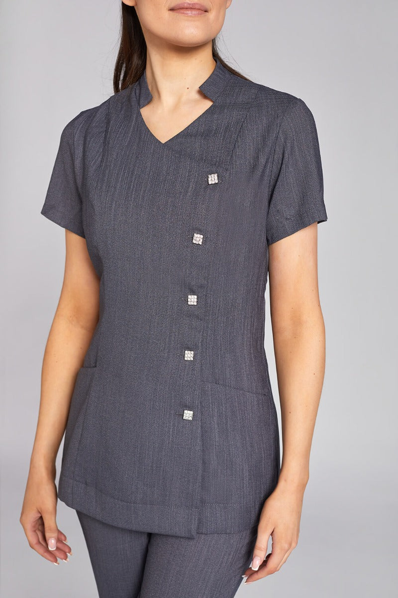 LILI SALON TUNIC | GREY LINEN LOOK