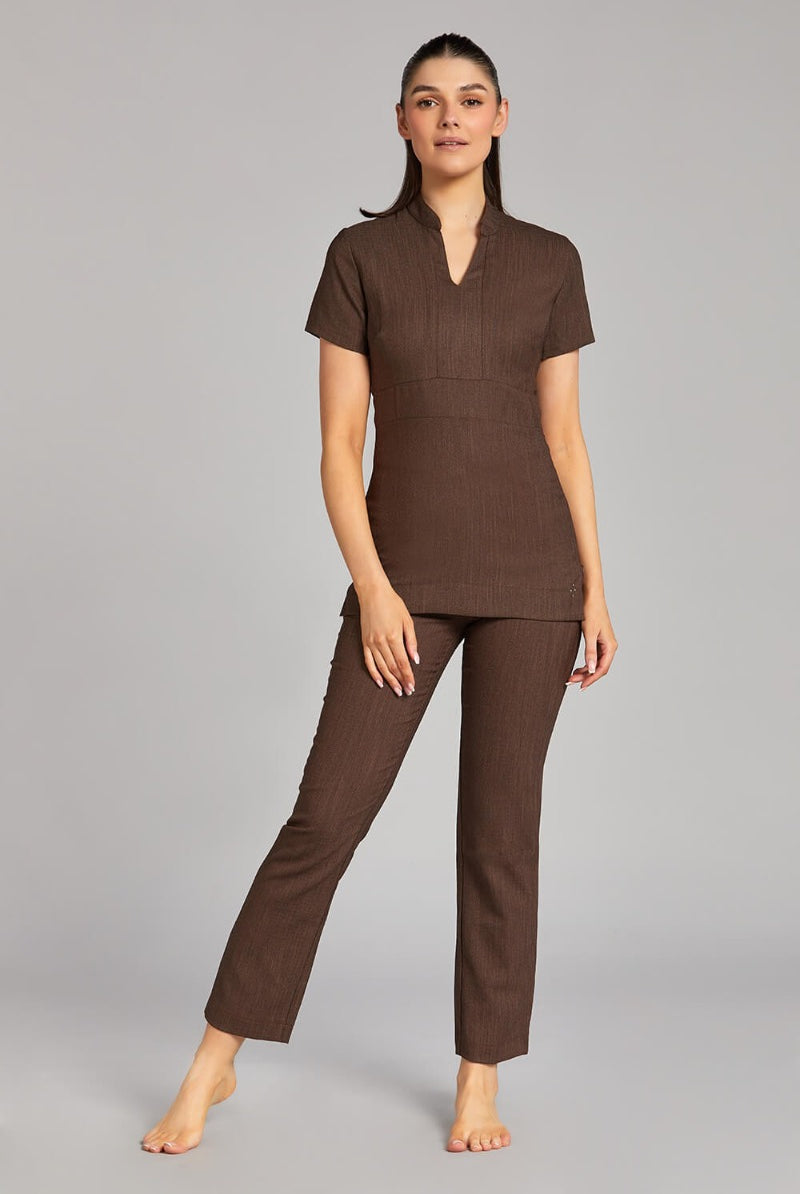 CARA TUNIC | BROWN LINEN LOOK