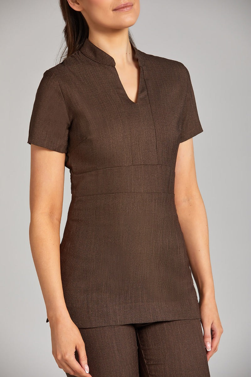 CARA TUNIC | BROWN LINEN LOOK