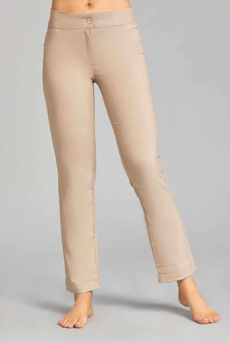 CLASSIC TROUSERS | BEIGE LINEN LOOK
