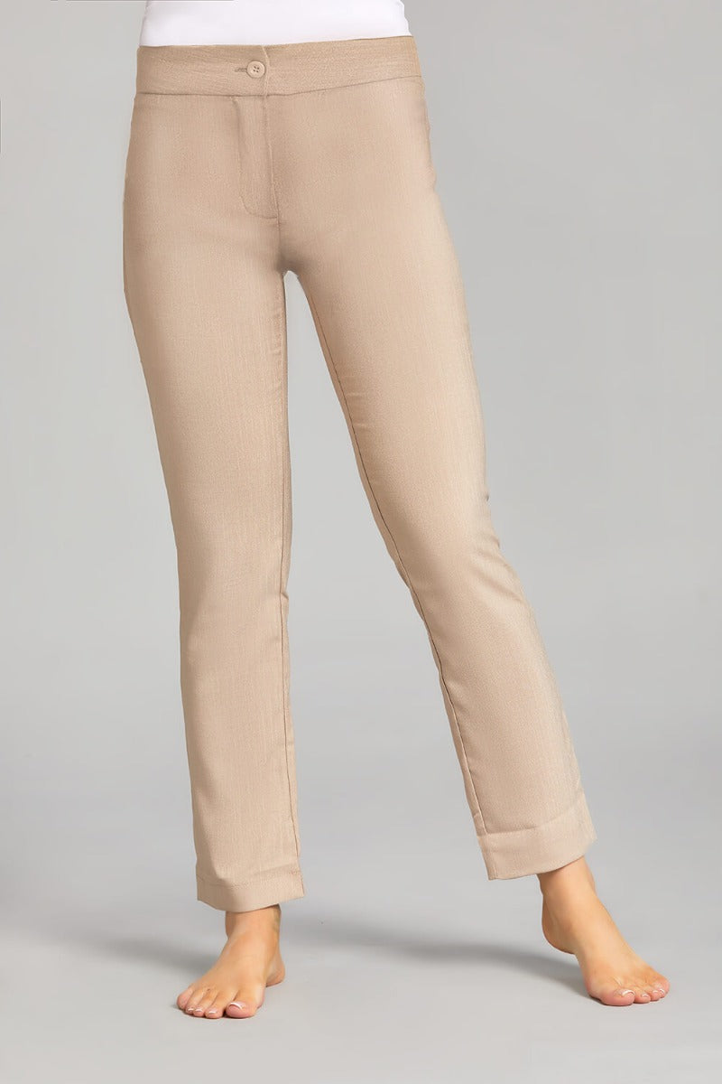 CLASSIC TROUSERS | BEIGE LINEN LOOK