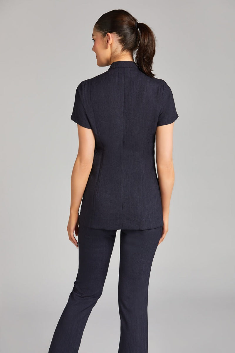 LILI SALON TUNIC | NAVY LINEN LOOK