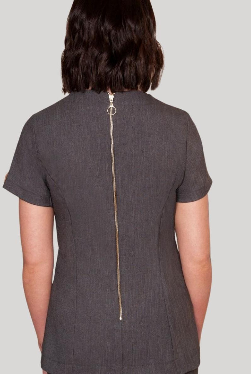 ELLIE BEAUTY TUNIC | GREY LINEN LOOK