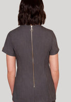 ELLIE BEAUTY TUNIC | GREY LINEN LOOK