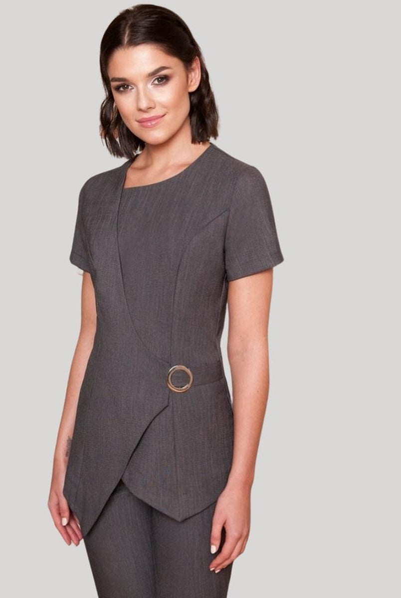 ELLIE BEAUTY TUNIC | GREY LINEN LOOK
