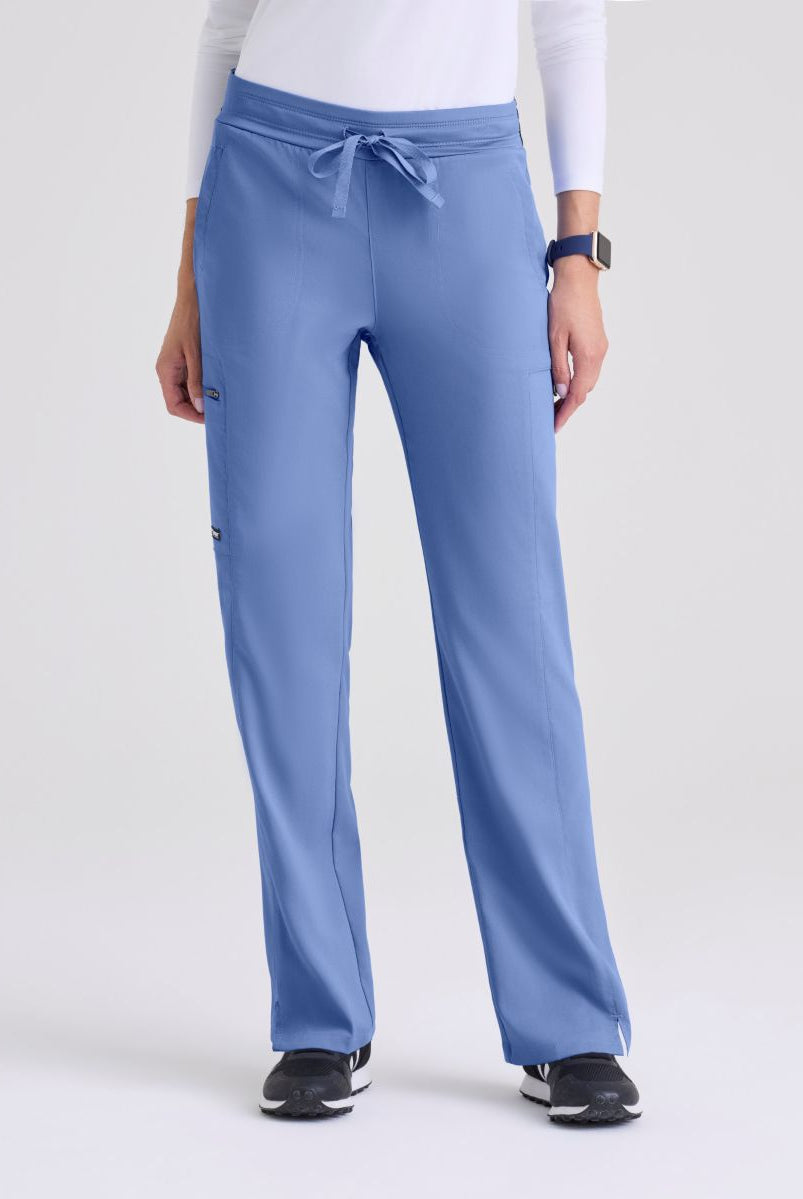 Greys Anatomy Kim 3 Pocket Elastic Back Waistband Zip-Pocket Pants | TRUE CEIL