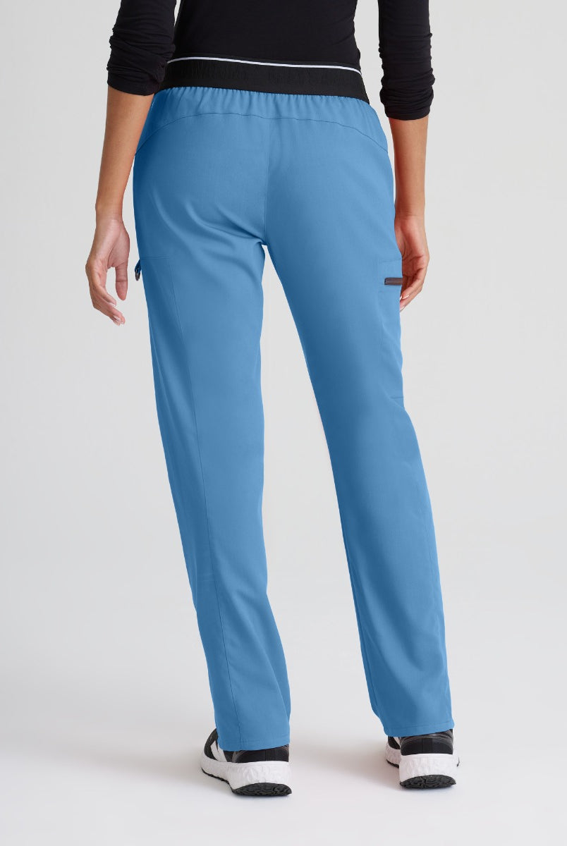 Greys Anatomy Kim 3 Pocket Elastic Back Waistband Zip-Pocket Pants | TRUE CEIL