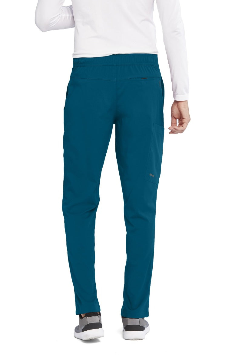 Grey's Anatomy Spandex Stretch Male 4 Pocket Cargo Scrub Pants | Caribbean