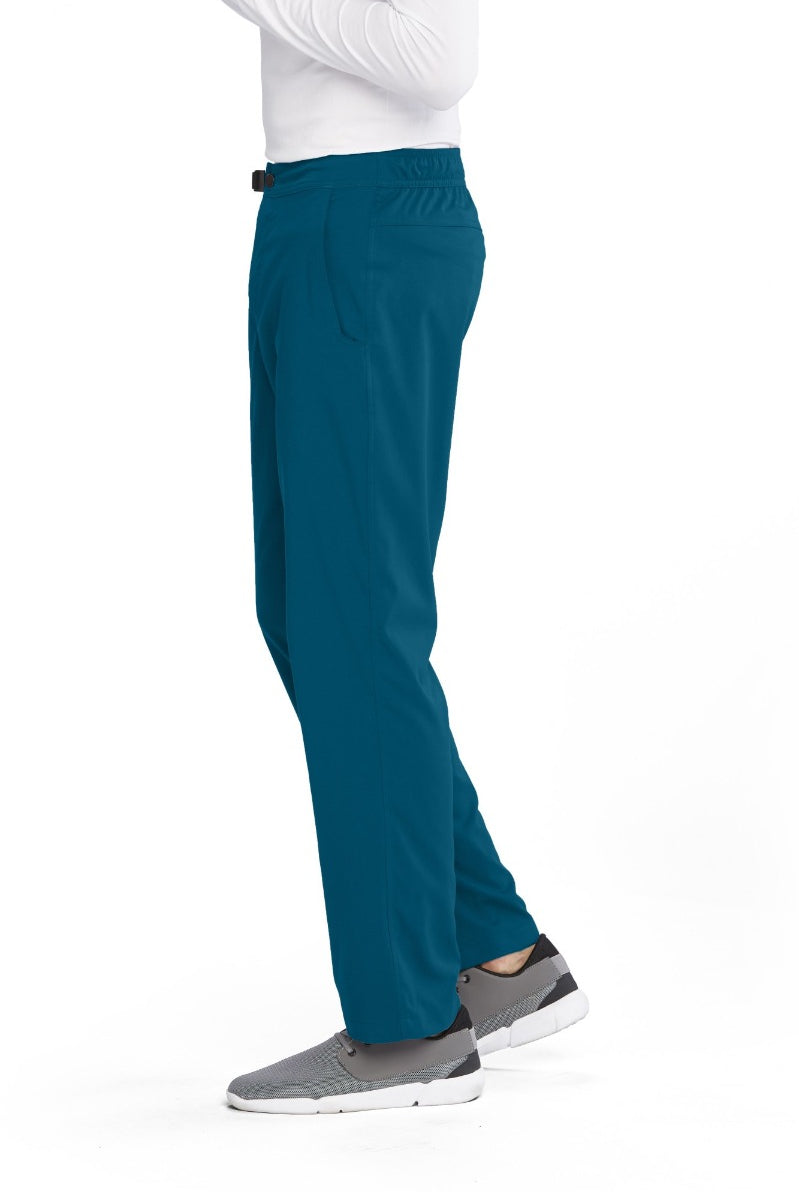 Grey's Anatomy Spandex Stretch Male 4 Pocket Cargo Scrub Pants | Caribbean
