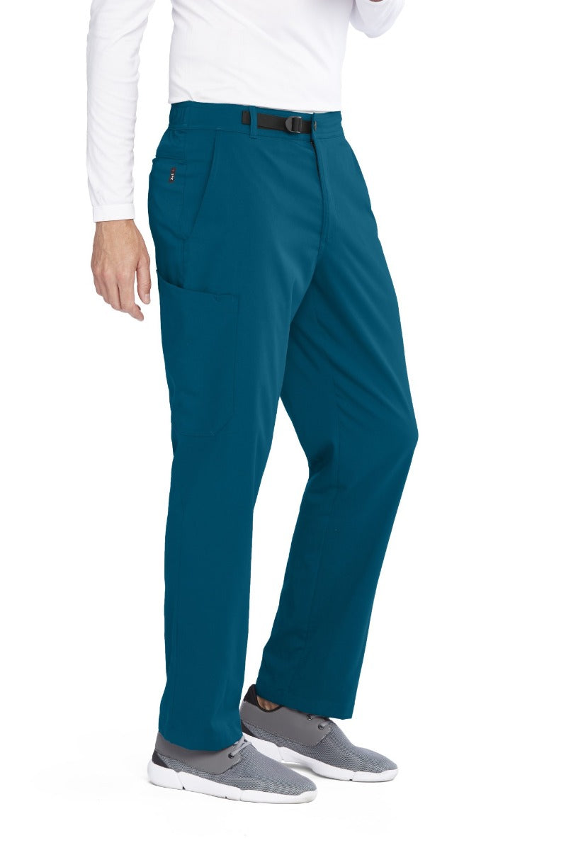 Grey's Anatomy Spandex Stretch Male 4 Pocket Cargo Scrub Pants | Bahama / Caribbean