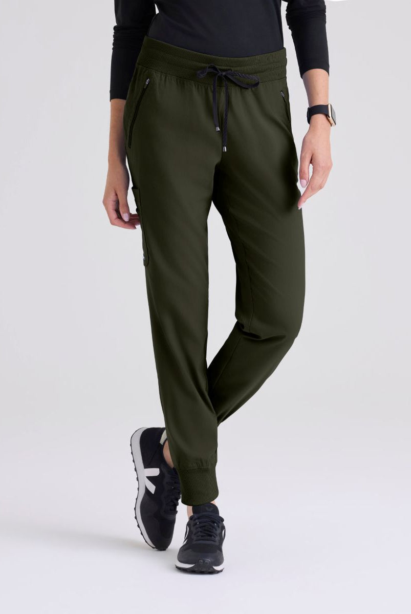 Grey's Anatomy Eden Women's 5-Pocket Cargo Jogger Scrub Pant | OLIVE