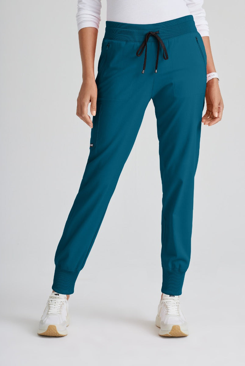 Grey's Anatomy Eden Women's 5-Pocket Cargo Jogger Scrub Pant  | Bahama / Caribbean