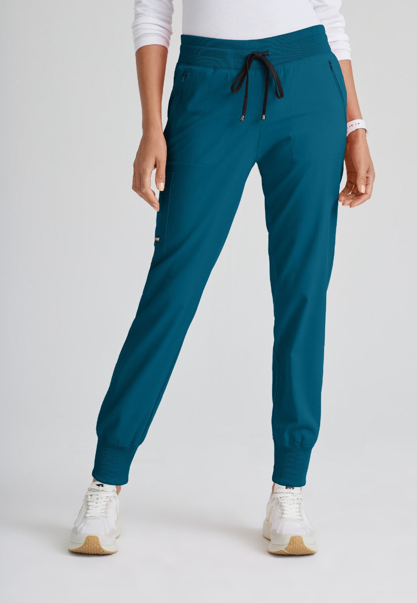 Grey's Anatomy Eden Women's 5-Pocket Cargo Jogger Scrub Pant | Bahama / Caribbean