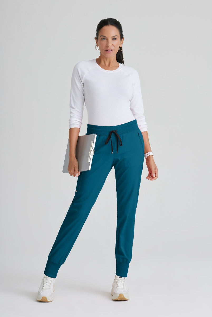 Grey's Anatomy Eden Women's 5-Pocket Cargo Jogger Scrub Pant  | Bahama / Caribbean